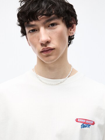 Pull&Bear Shirt 'SUMMER GROCERY' in White