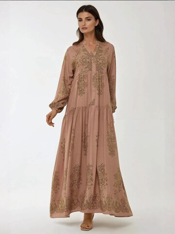 Hiccup Dress in Brown: front