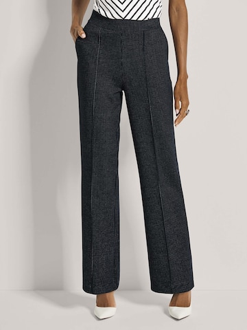 MADELEINE Tapered Trousers in Blue: front