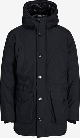 JACK & JONES Téli parka 'Clement' - fekete: elől