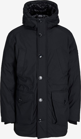 JACK & JONES Zimska jakna 'Clement' | črna barva: sprednja stran