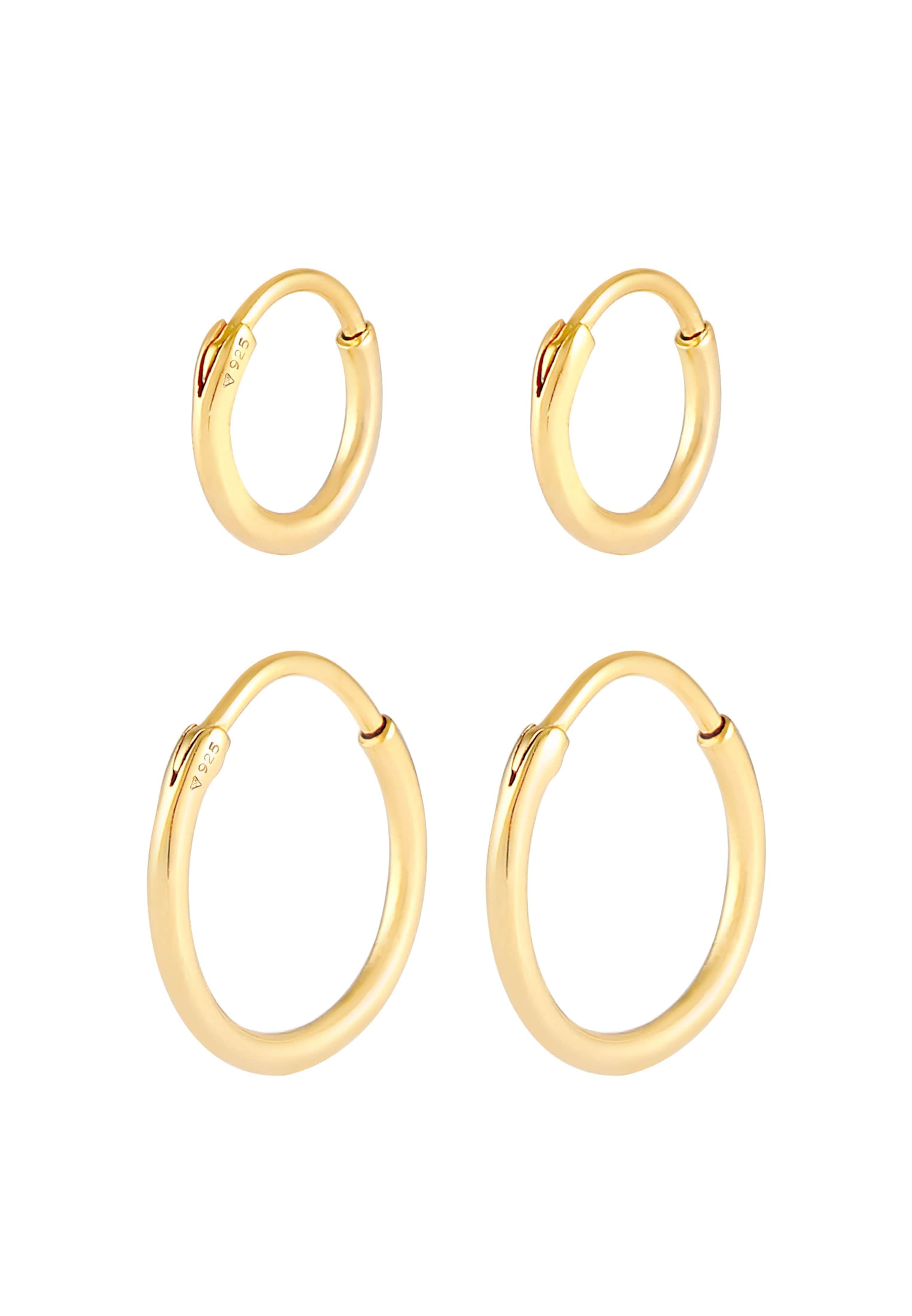 Boucles d'oreilles 'Creolen' KUZZOI en or : devant