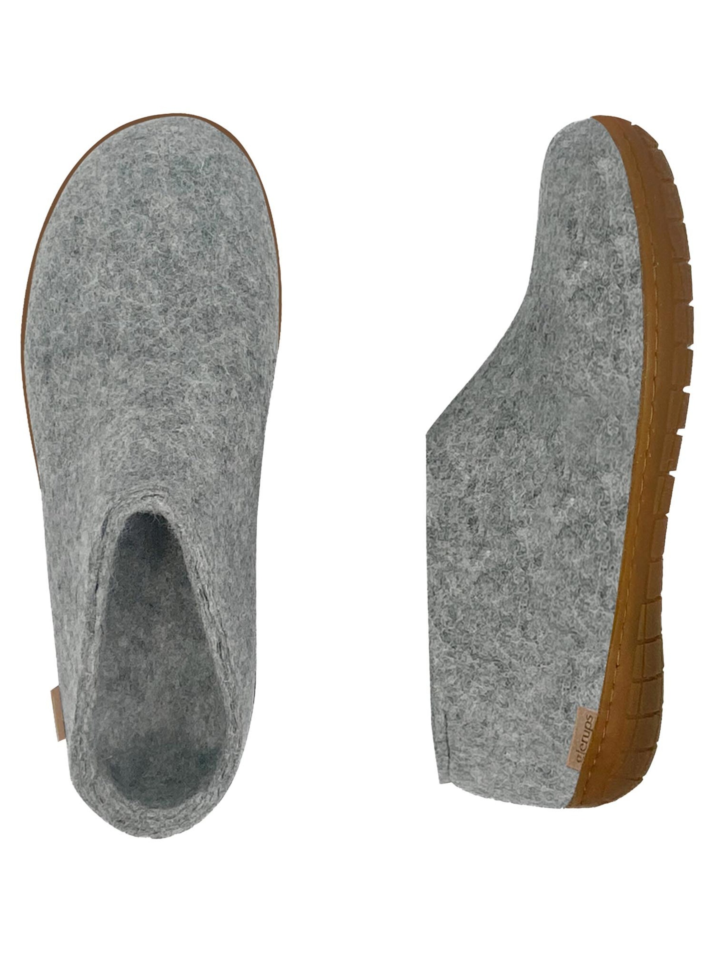 Glerups Slippers 'Honey' in Grey