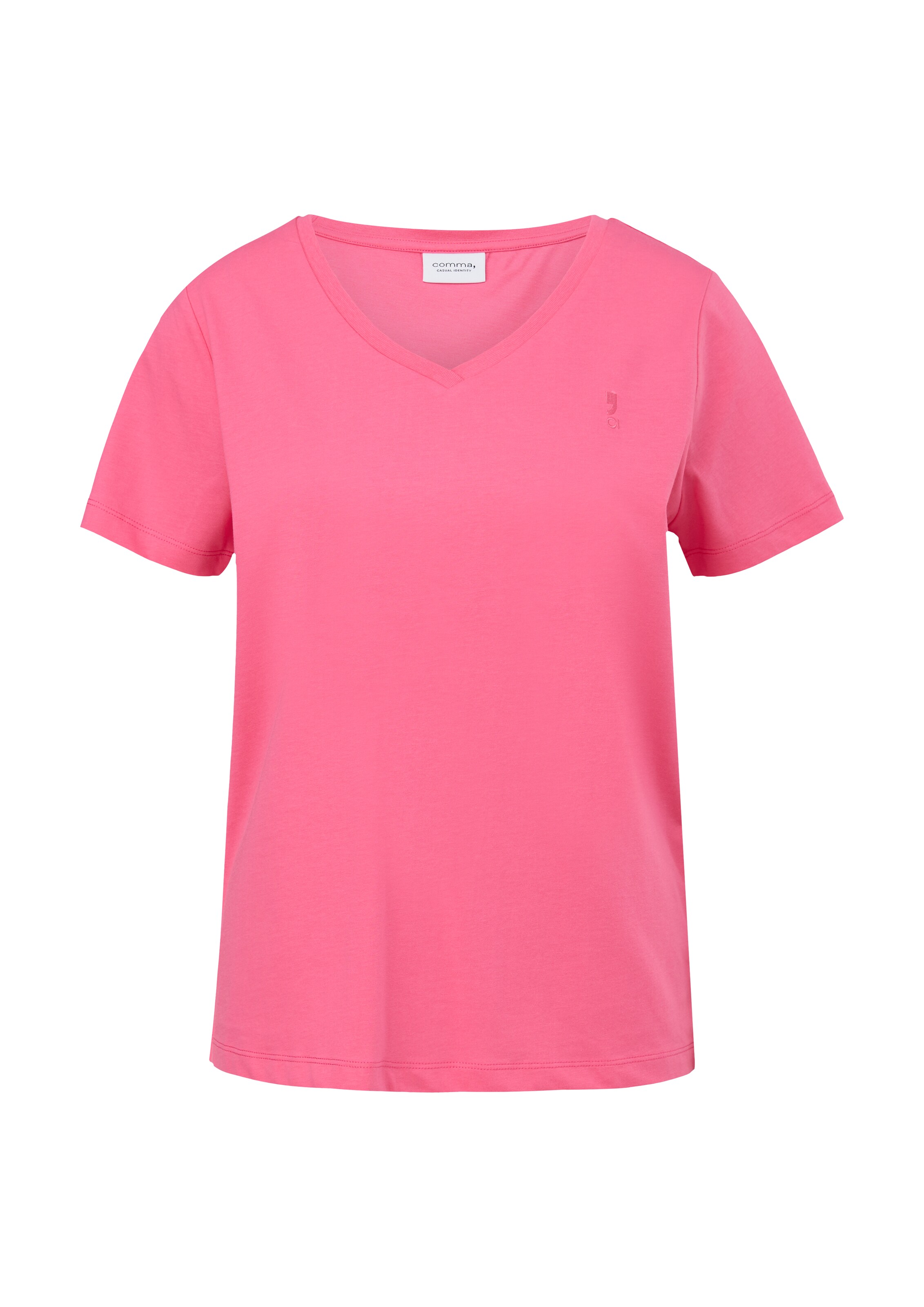 T-shirt comma casual identity en rose : devant