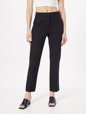 Calvin Klein Regular Pleated Pants in Black: front