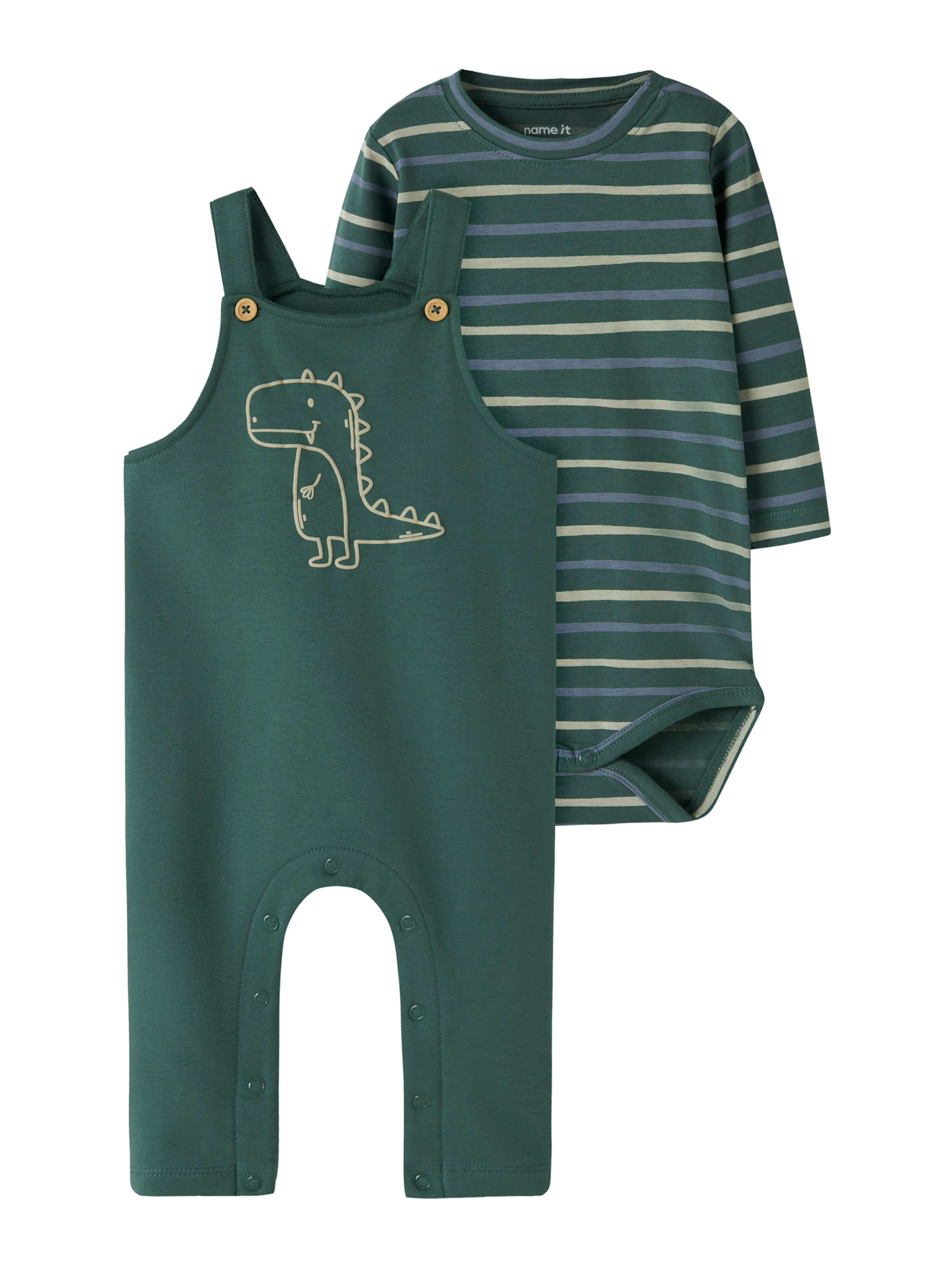 NAME IT Комплект 'NBMVONNE' в зелено: отпред
