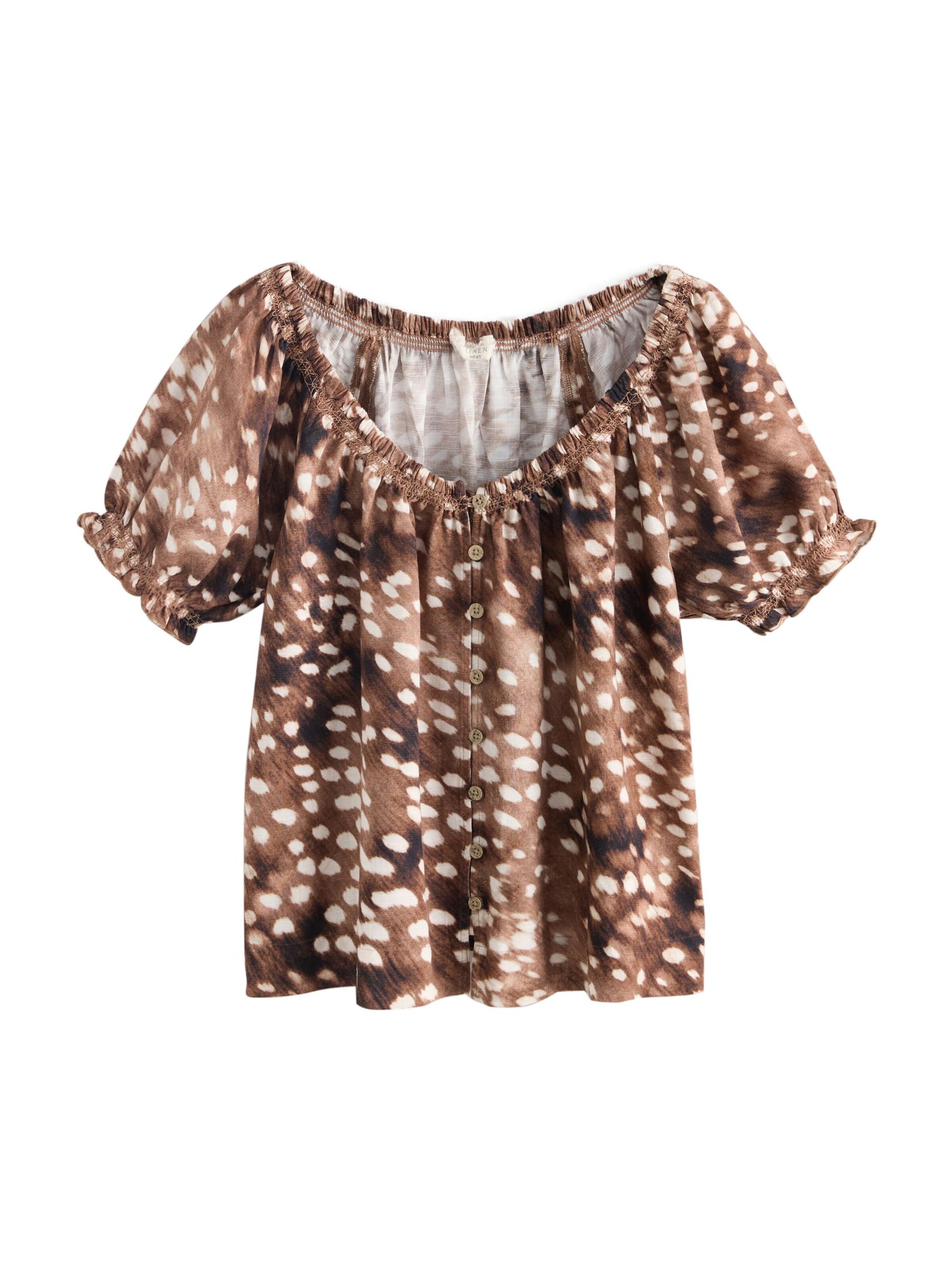 Next - Blusa em castanho: frente