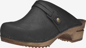 SANITA Clogs in Black: front