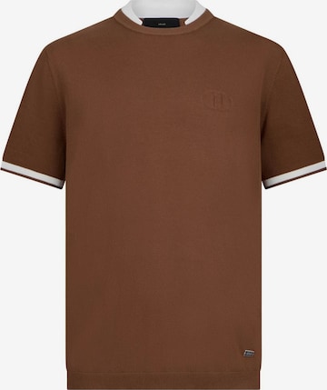 T-Shirt 'LIU JO UOMO MAGLIA CHIUSA M/C T-SHIRT' Liu Jo en marron : devant