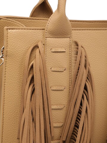 Borsa a mano 'Borsa a Mano Auroria Prime con Frange - Polyester Chiusura Zip Tracolla Rimovibile' di Kassandra in beige