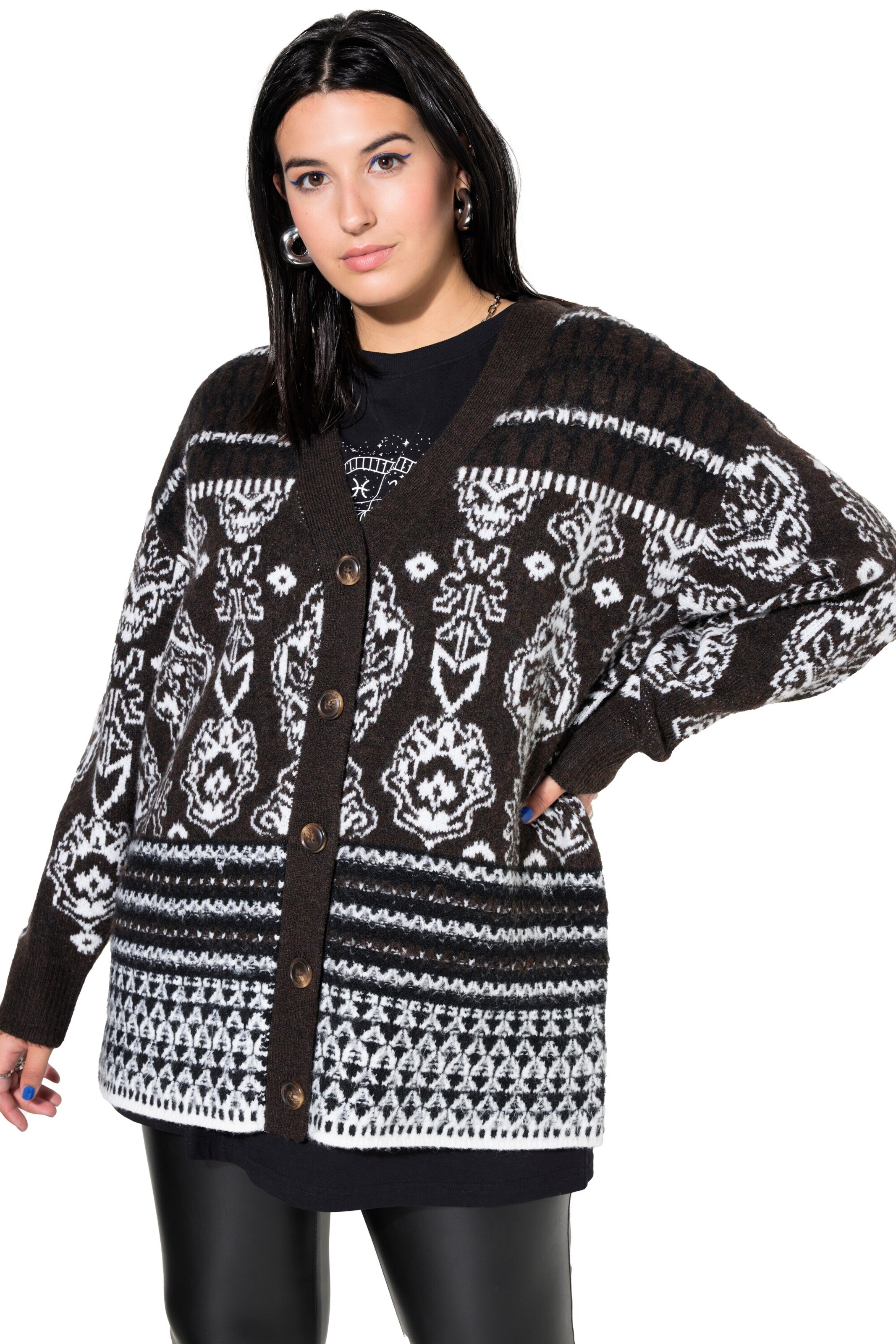 Studio Untold Strickjacke in Braun: Vorderseite