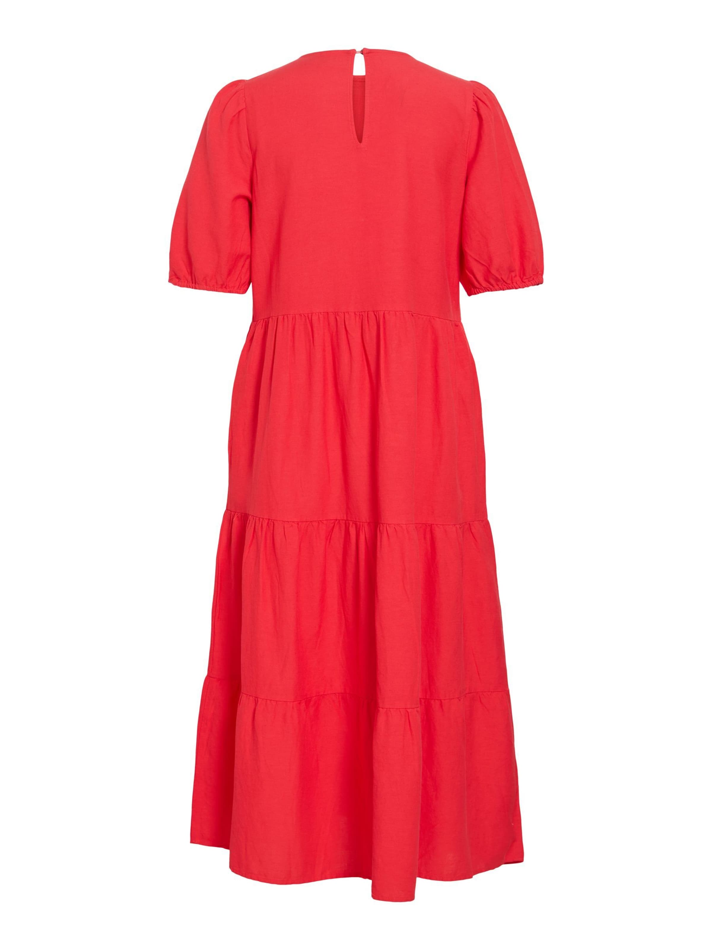 VILA Kleid 'VIPrisiIla' in Rot