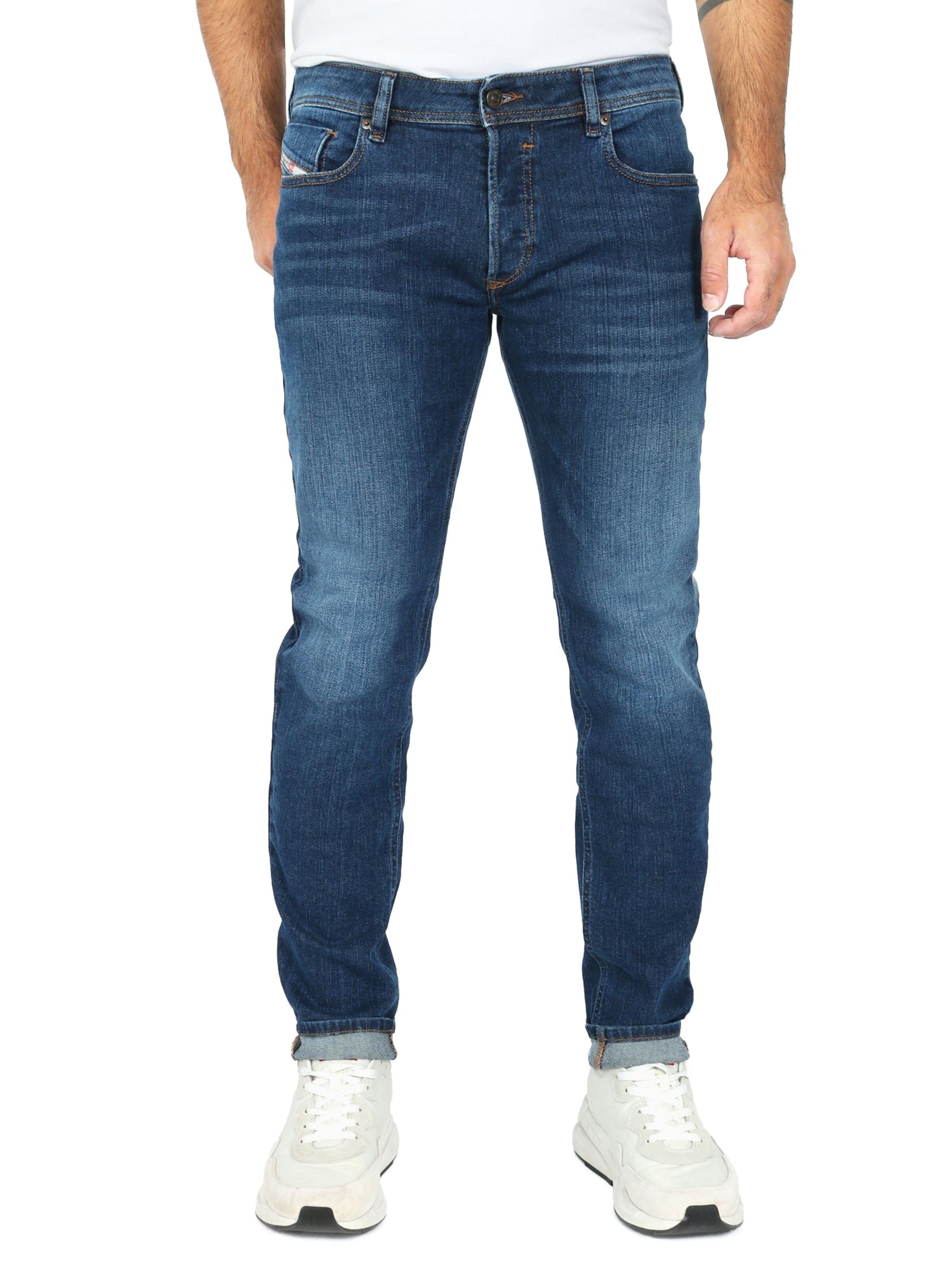 Skinny Jeans 'TROXER' di DIESEL in blu: frontale