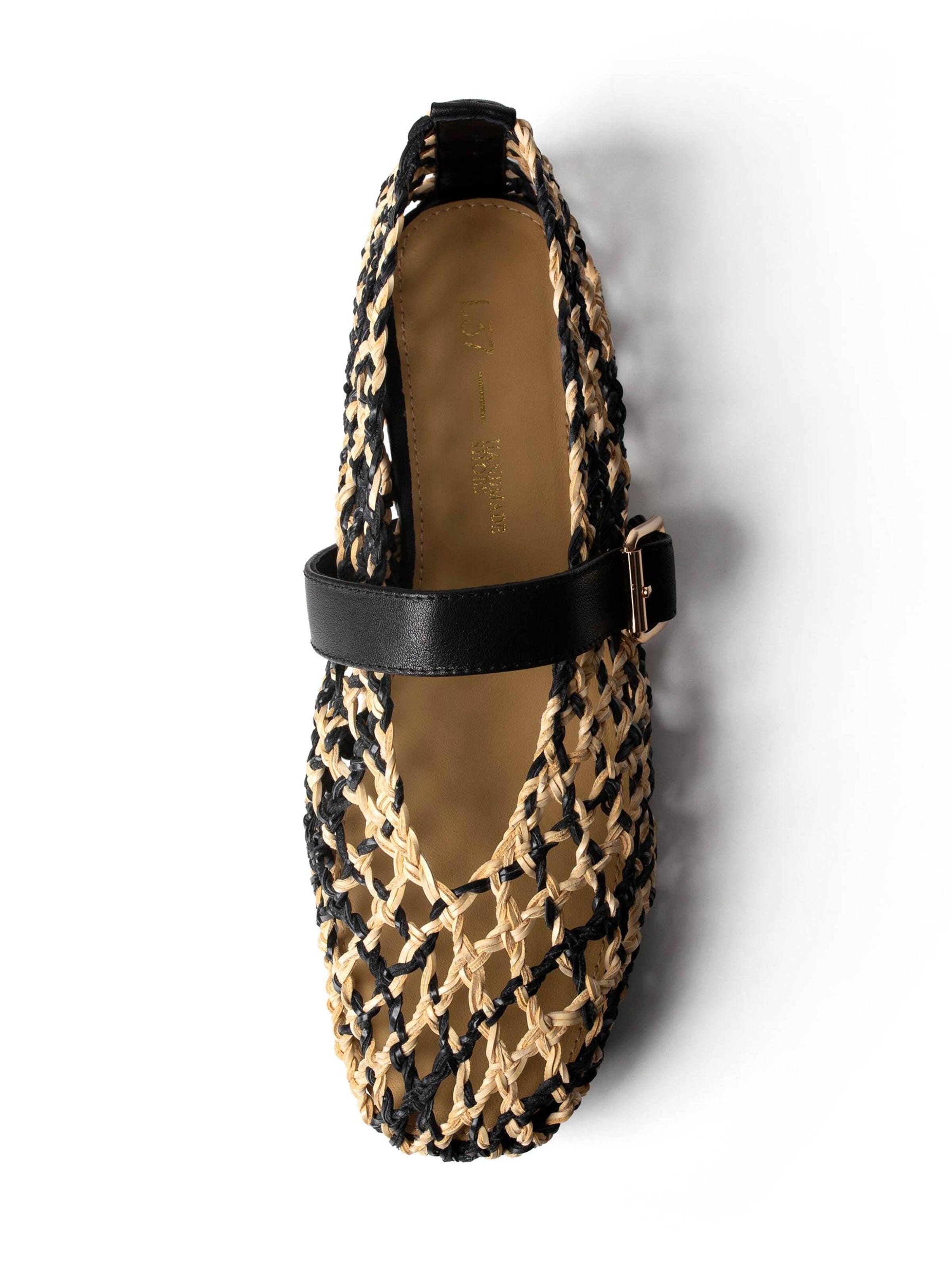 L37 HANDMADE SHOES - Sabrina com tiras 'FOREVER ON A SUNDAY' em amarelo