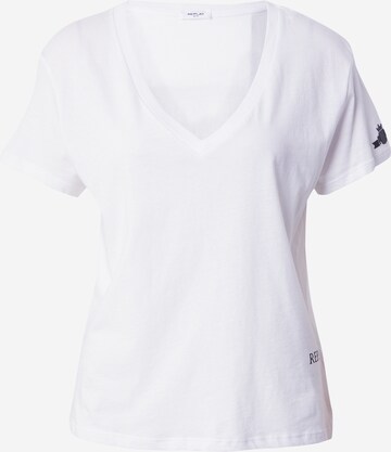 T-shirt REPLAY en blanc : devant