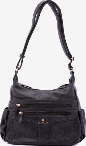 Borsa a spalla 'Borsa a Spalla Donna Ecopelle - Zip e Tasche Multiple' di B. Cavalli in nero: frontale