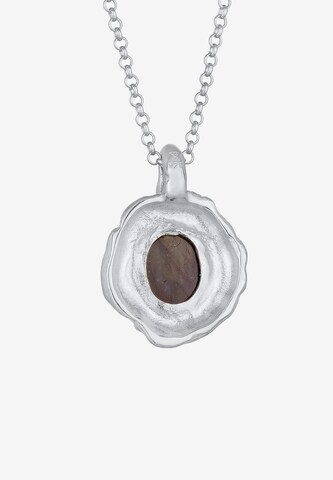 ELLI PREMIUM Halskette Edelsteinkette, Organic in Silber