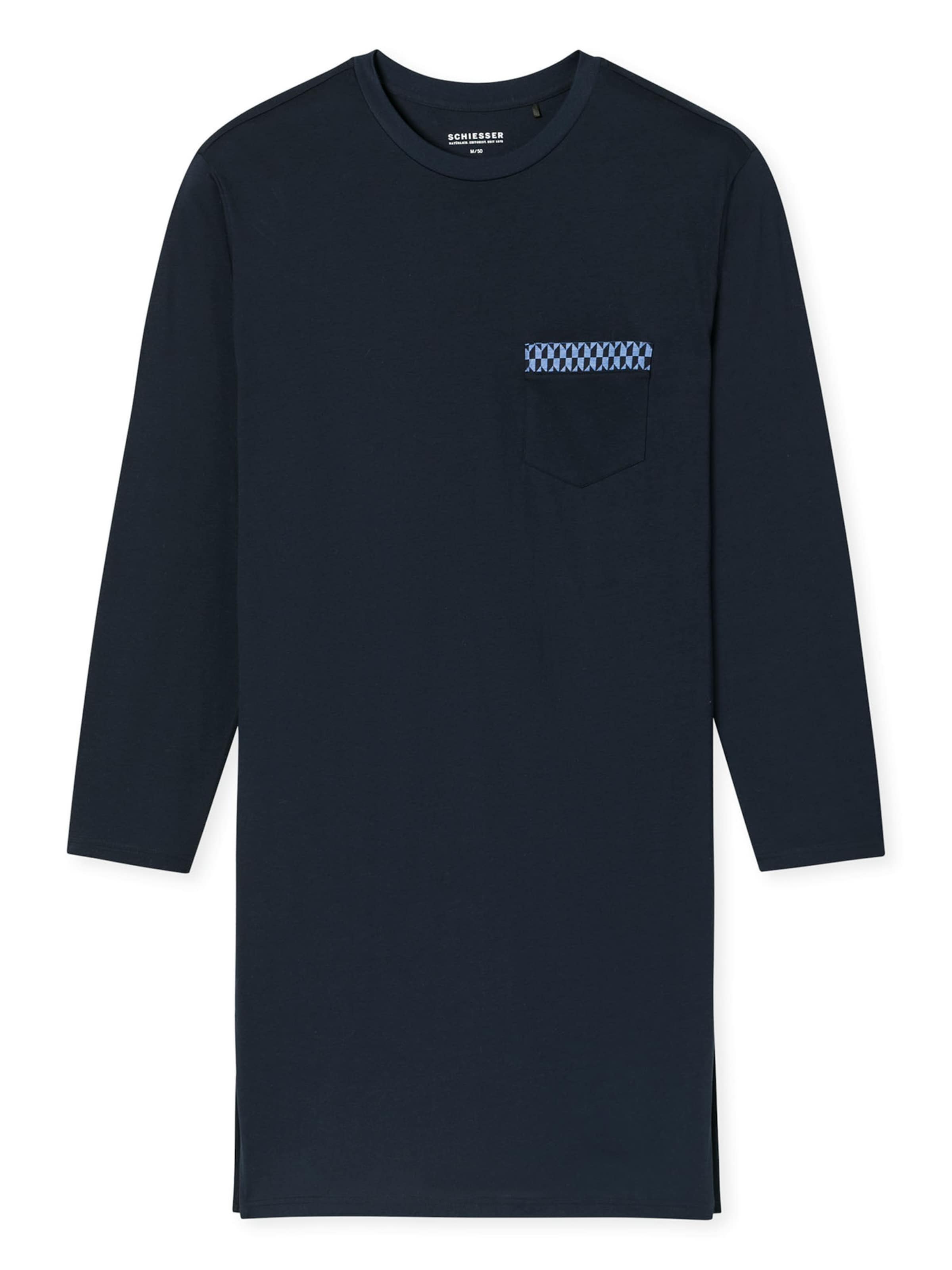 Pyjama court 'Comfort' SCHIESSER en bleu : devant