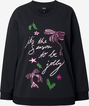 Ulla Popken Sweatshirt in Black: front