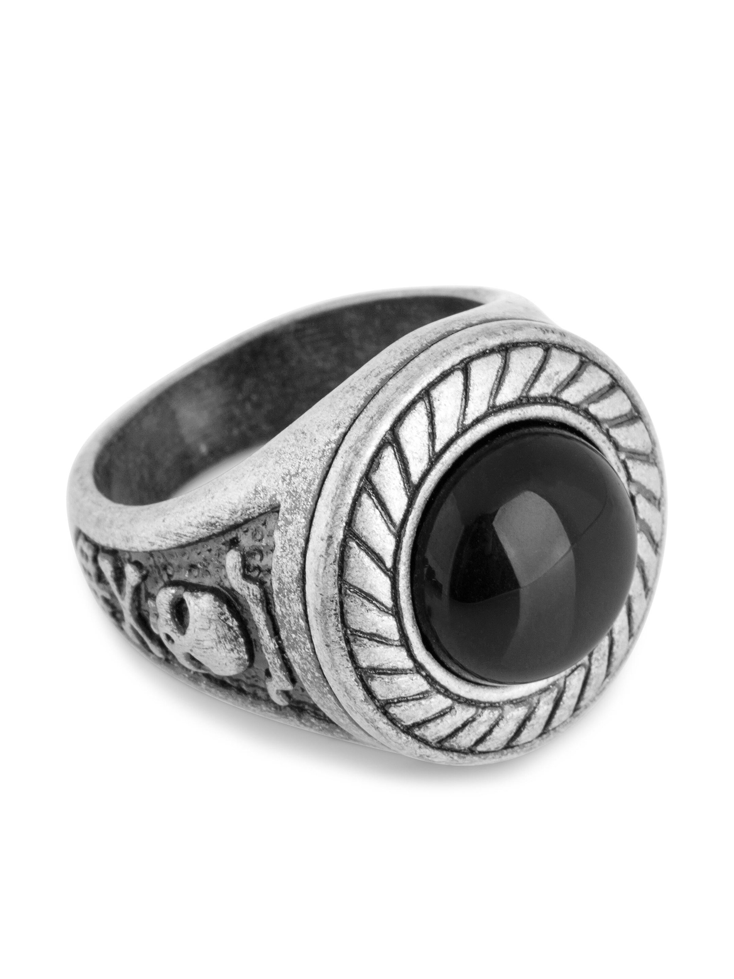 Akitsune Ring 'Mortis' in Silver: front