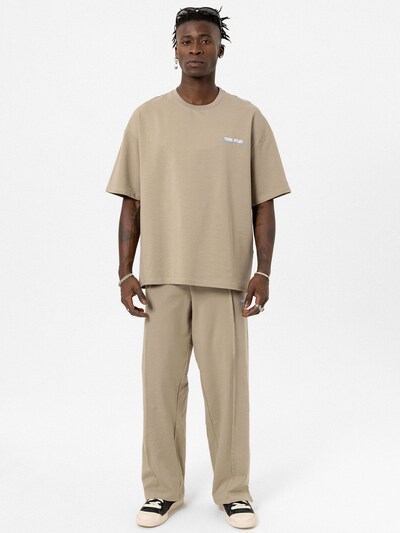 VAMOS CLO Shirt in Dark beige / White, Item view