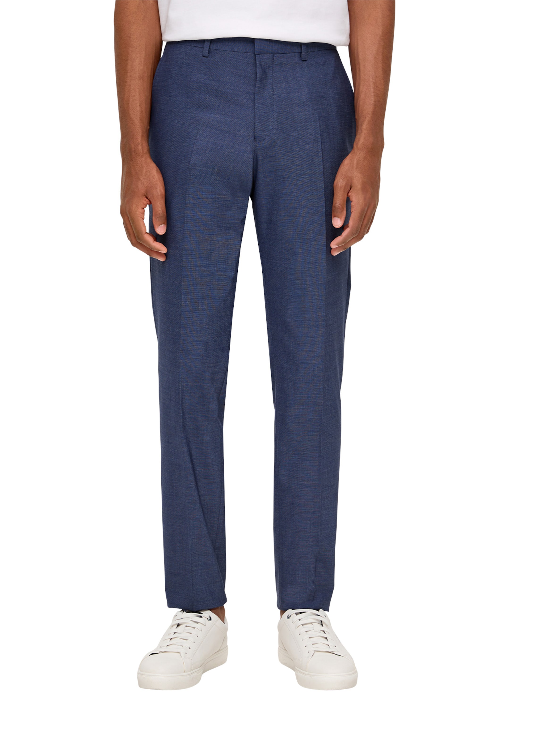 Regular Pantalon à plis 'S.Opure' s.Oliver en bleu : devant