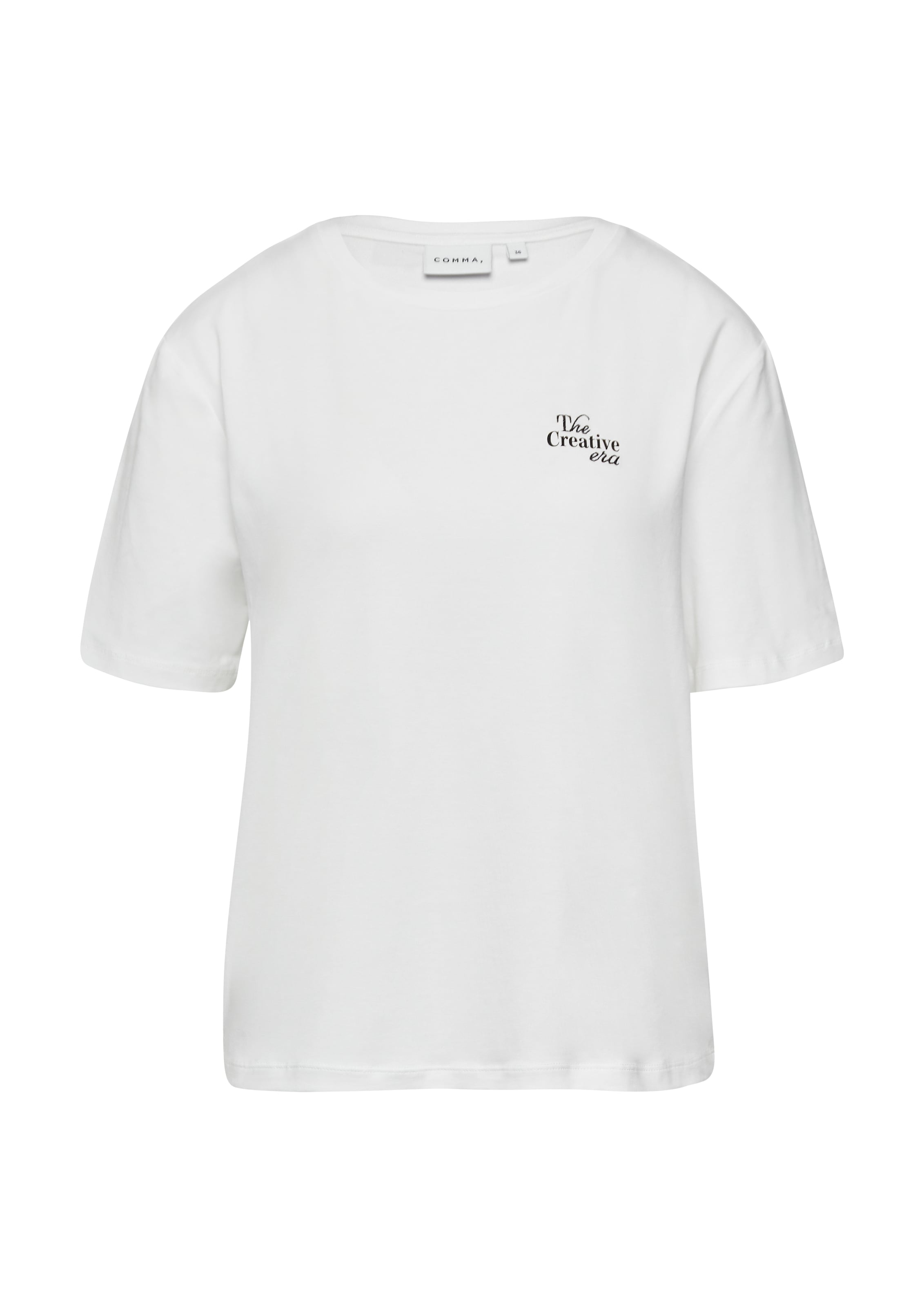 COMMA T-shirt en noir / blanc, Vue avec produit