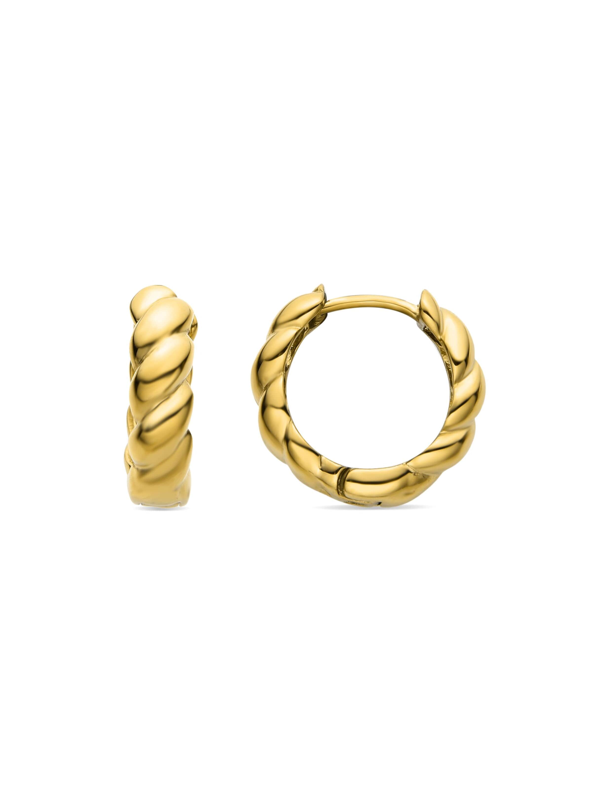 Luxenter Earrings 'Caiki' in Gold: front