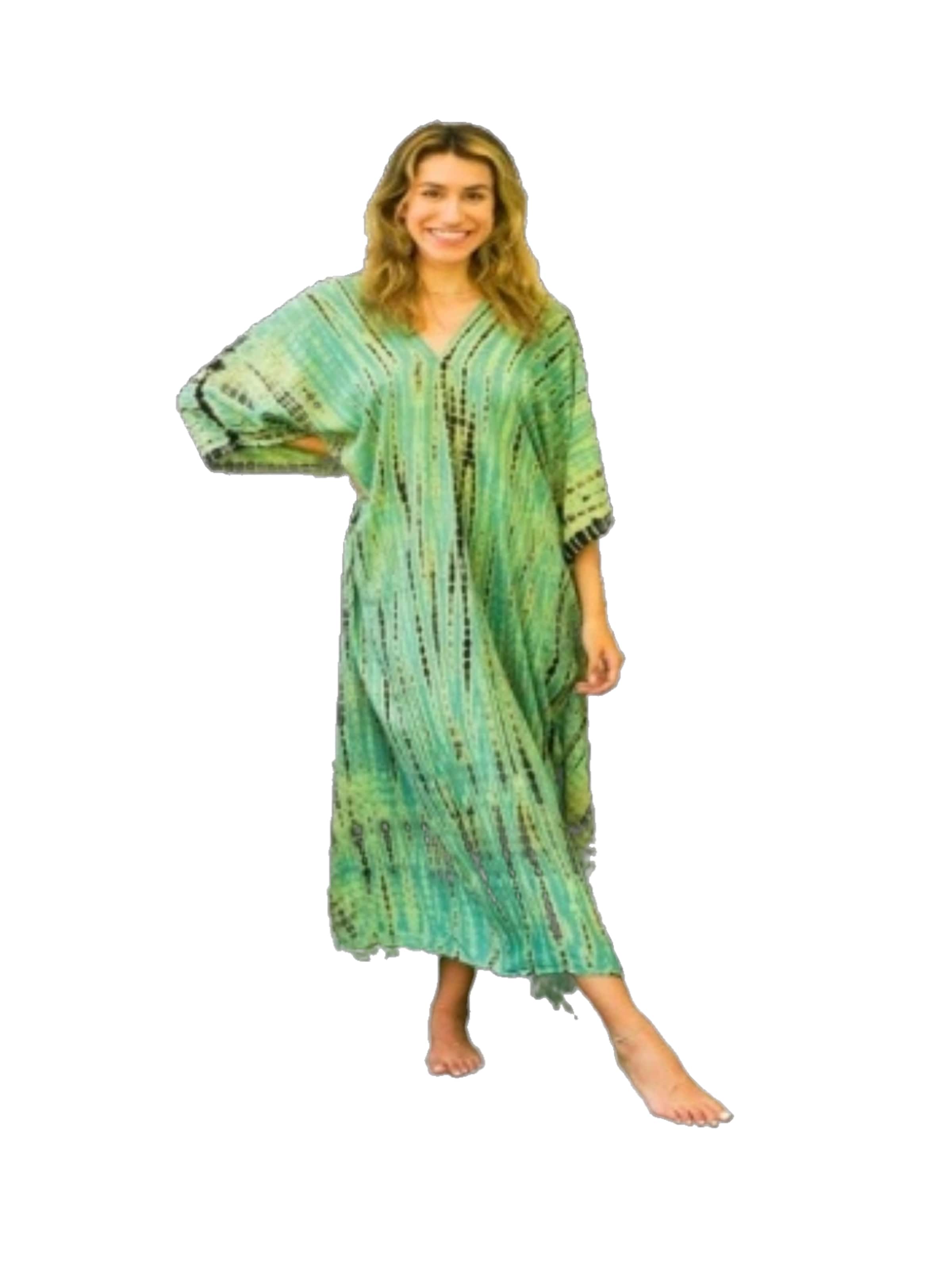 PfauGermany Sommerkleid 'Kaftan'‌‌‌‌‌‌‌ in 40-44 in grasgrün, Produktansicht