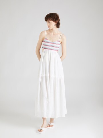 ROXY Лятна рокля 'HOT TROPICS' в бяло: отпред