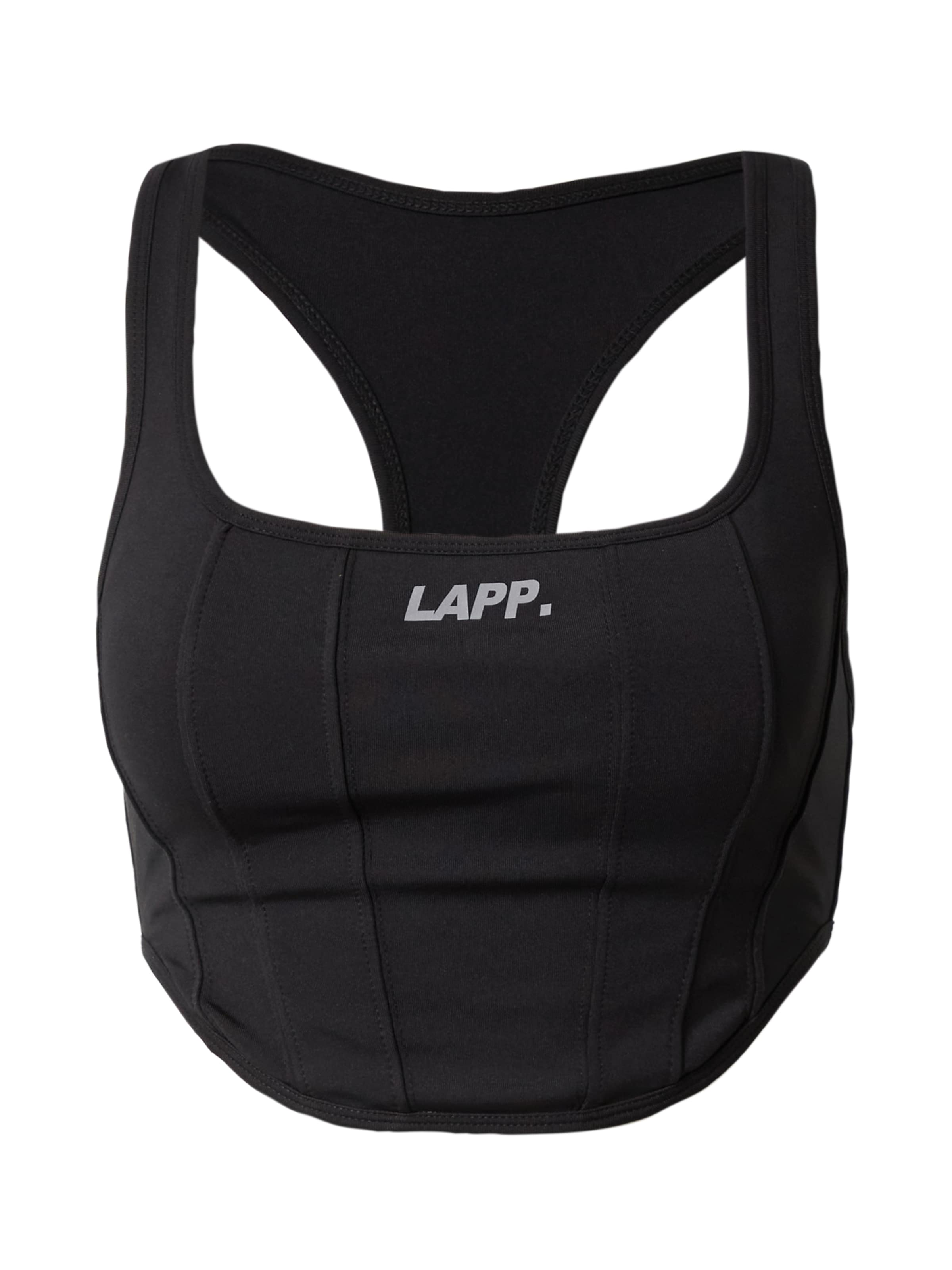Lapp the Brand - Bustier Sujetador deportivo en negro: frente