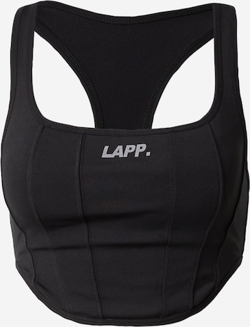 Lapp the Brand Bralette Sports Bra in Black: front