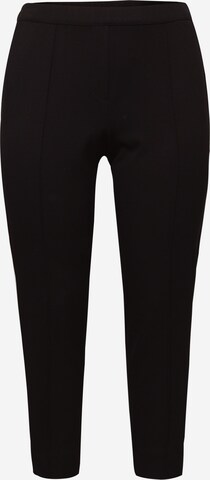 SAMOON Regular Pleated Pants 'Greta' in Black: front