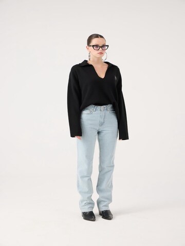 HOLLY LOLLY Regular Broek in Blauw