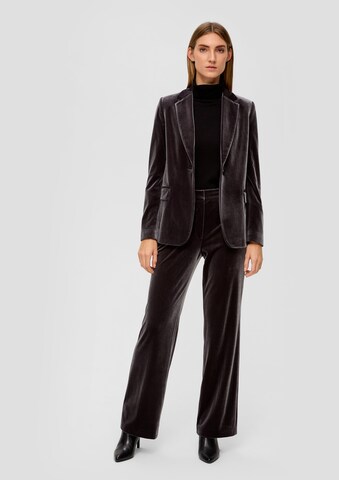 s.Oliver BLACK LABEL Wide Leg Hose in Schwarz