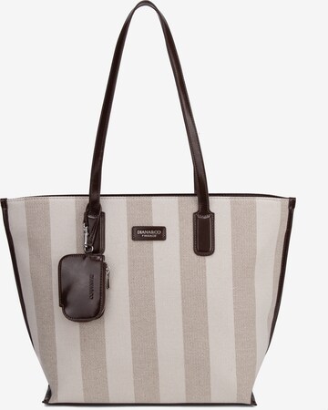 Shopper 'Borsa Shopper Donna Diana & Co Firenze - Righe e con Zip' di Diana&Co. in marrone: frontale