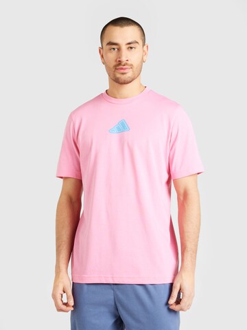 ADIDAS PERFORMANCE - Camisa funcionais em rosa: frente