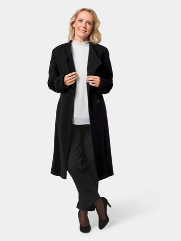 Goldner Between-Seasons Coat in Black: front