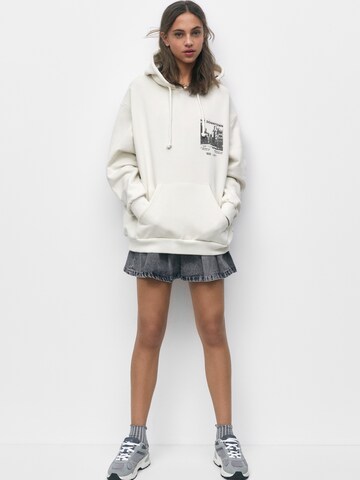 Pull&Bear Sweatshirt in Weiß