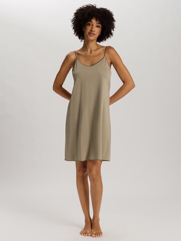 Hanro Pajama shirt ' Spaghettidress Cotton Silk ' in Brown