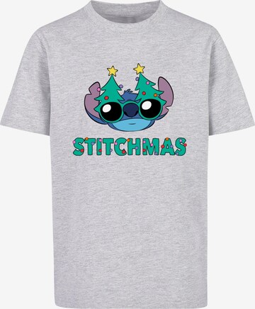 ABSOLUTE CULT T-Shirt 'Lilo And Stitch - Stitchmas Glasses' in Grau: predná strana