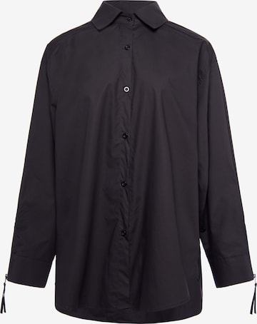 usha WHITE LABEL Blouse in Zwart: voorkant