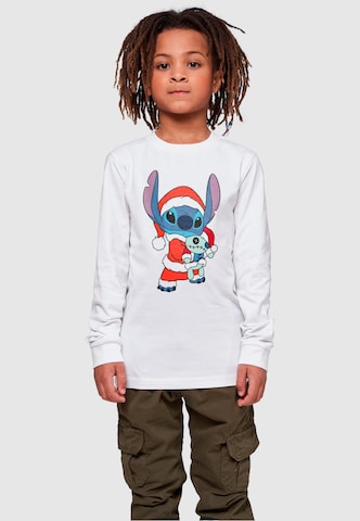 ABSOLUTE CULT Shirt 'Lilo And Stitch - Christmas' in White: front