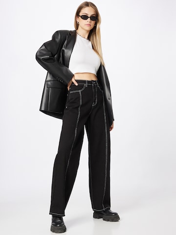 Nasty Gal - Loosefit Calças de ganga em preto