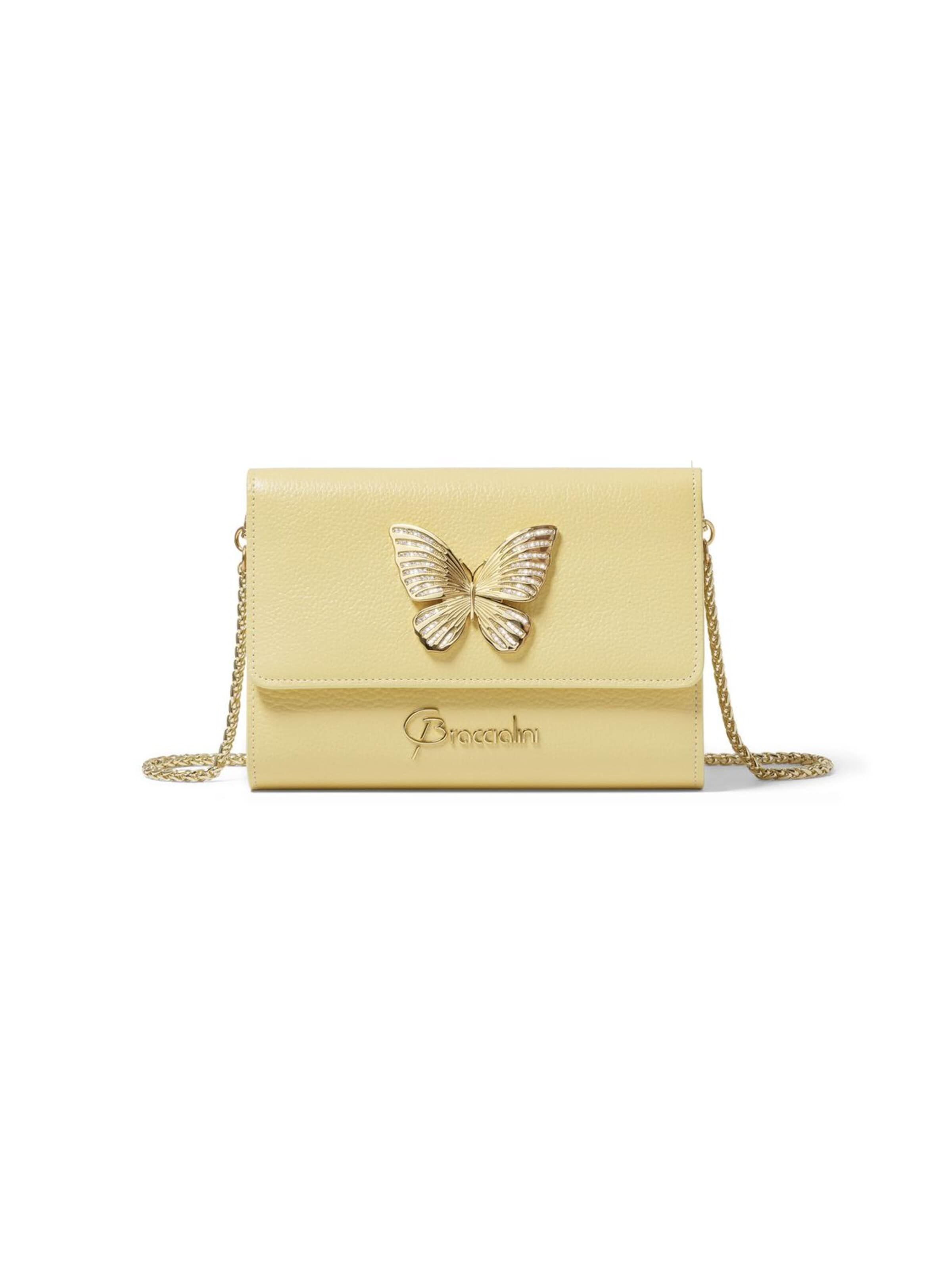 Braccialini Clutch 'Lady' in Yellow: front
