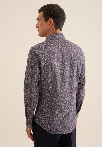 SEIDENSTICKER Slim fit Business shirt 'Smart Essentials' in Brown
