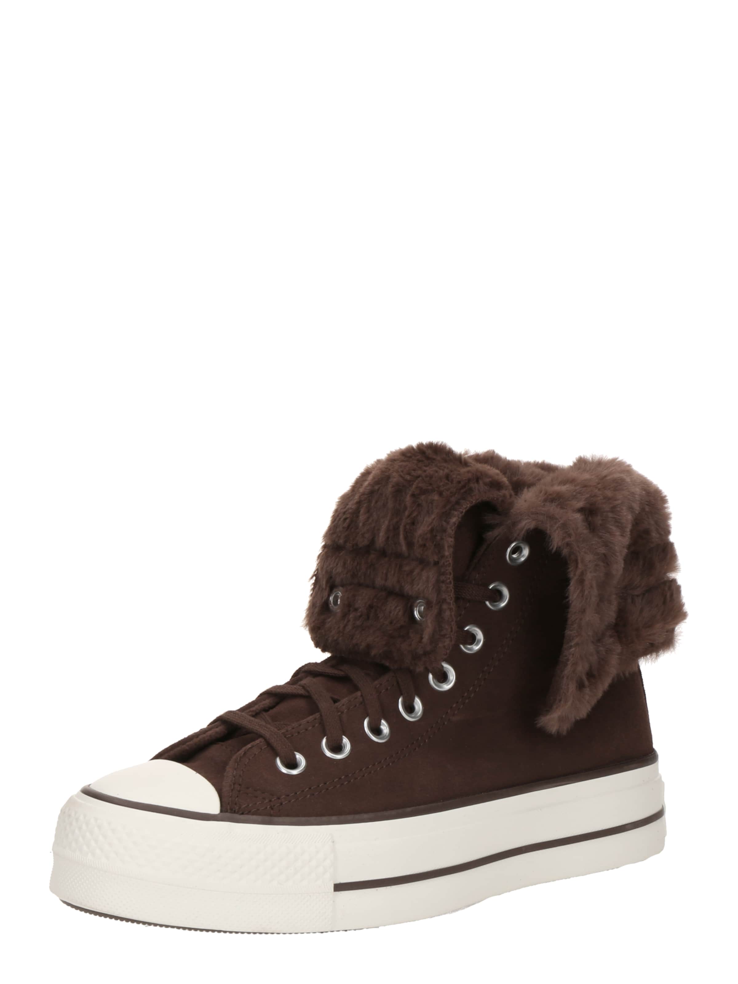 brūns CONVERSE Augstie brīvā laika apavi 'CTAS FOLD OVER': no priekšpuses