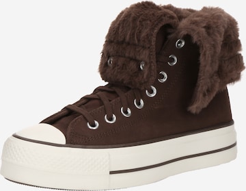 CONVERSEVisoke tenisice 'CTAS FOLD OVER' - smeđa boja: prednji dio