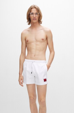 HUGO Swimming shorts 'Dominica' in White: front