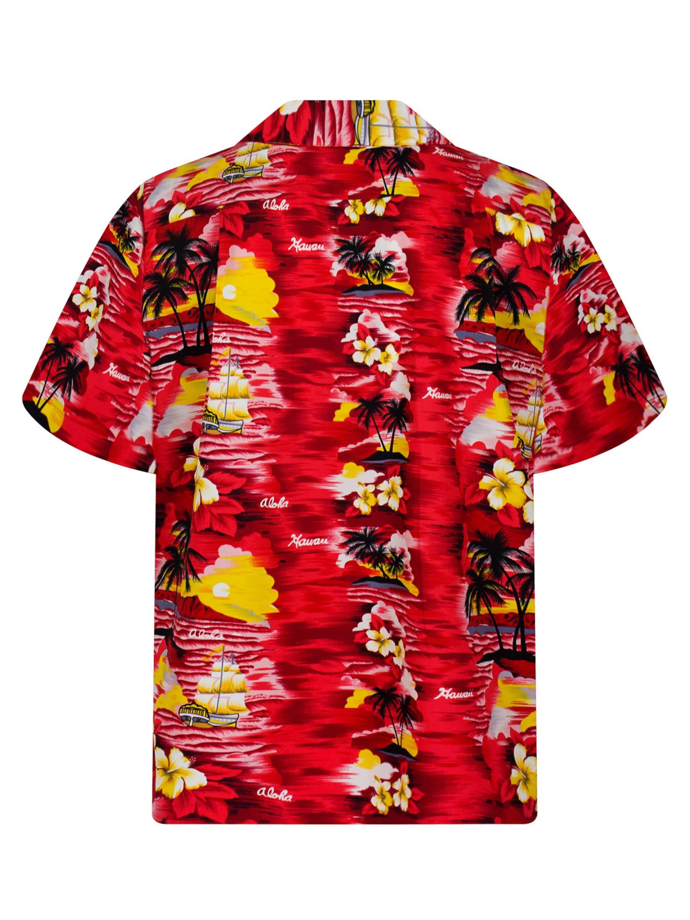 KY's Regular Fit Hemd 'Aloha'‌ in Rot
